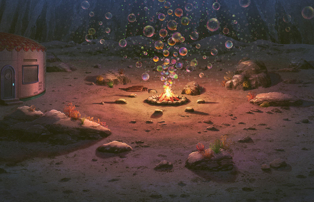 『映画ドラえもん 新・のび太の海底鬼岩城』の美術設定画②